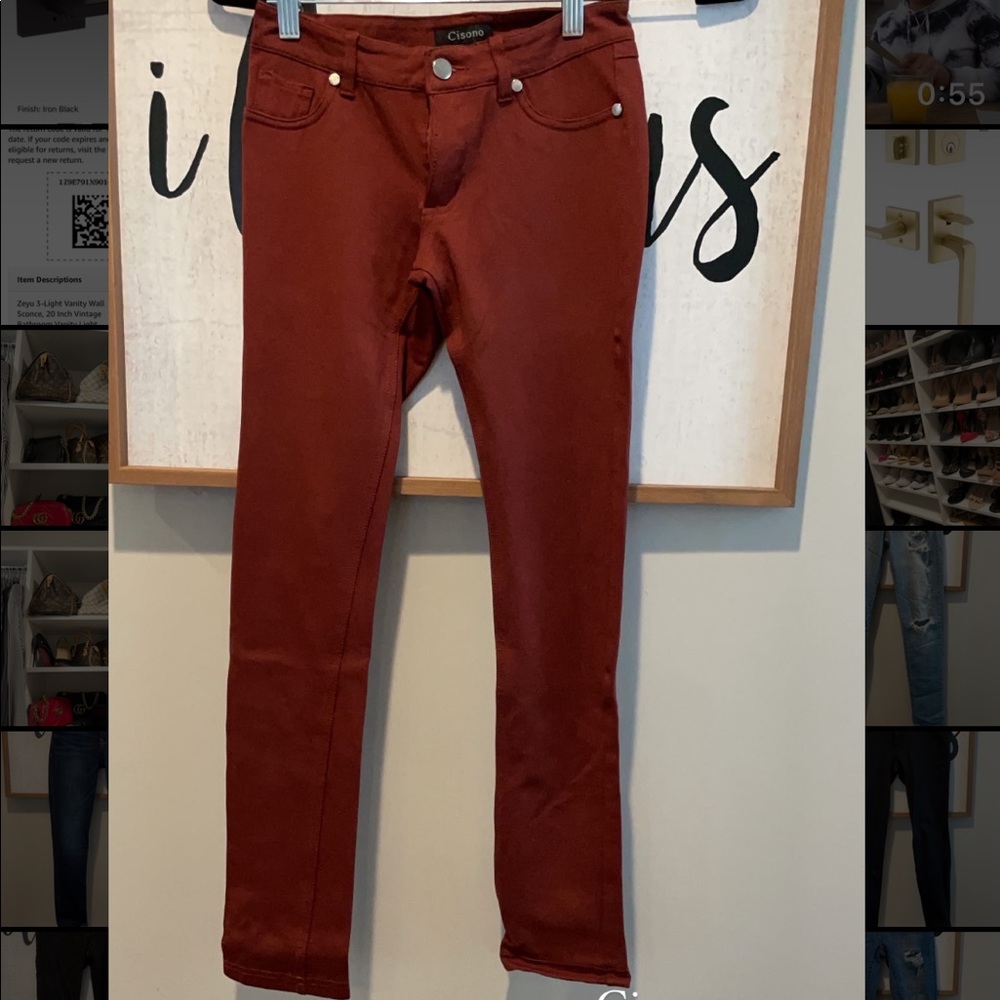 Maroon jeggings